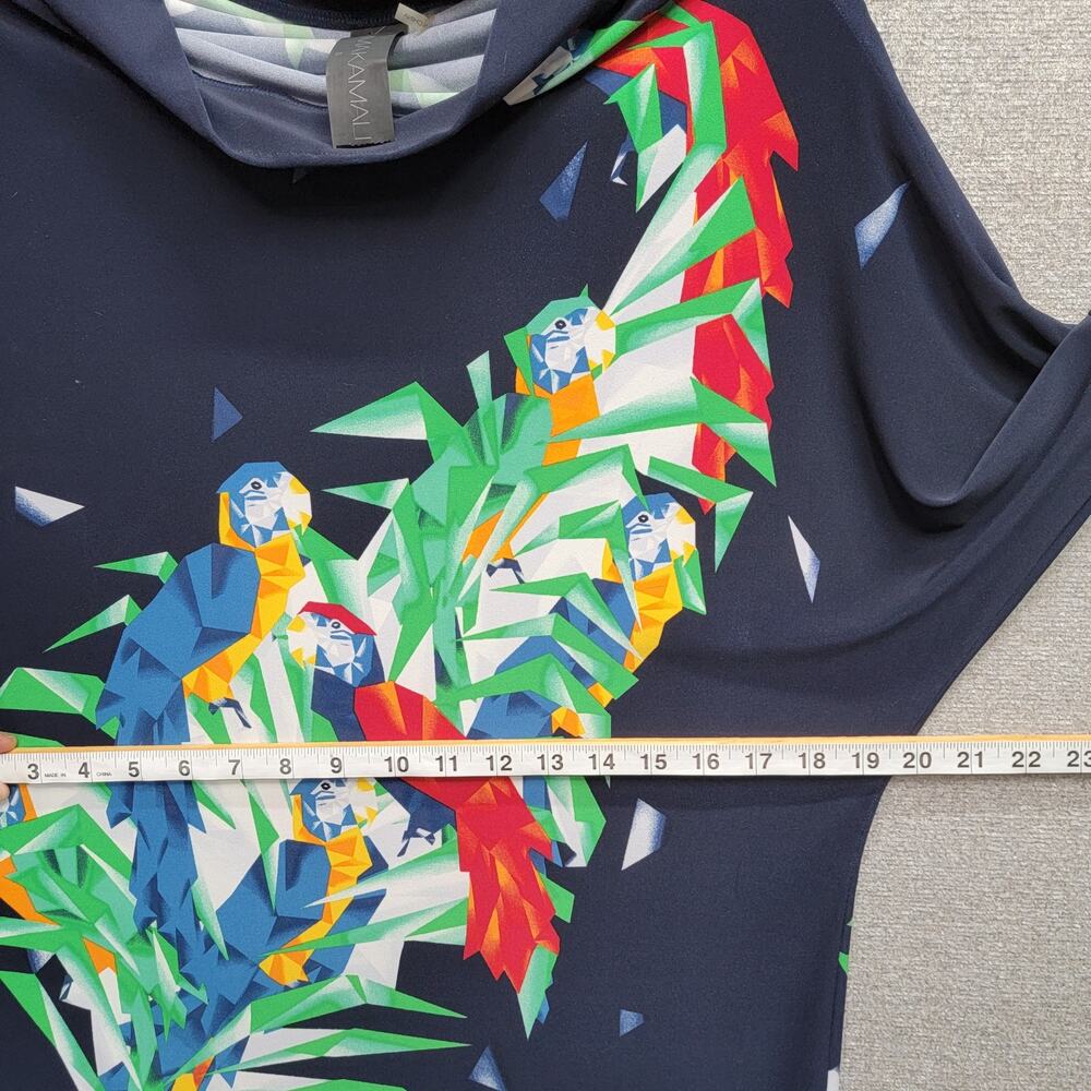 NORMA KAMALI PARROT PRINT TOP, SIZE S0 - Picture 6 of 8
